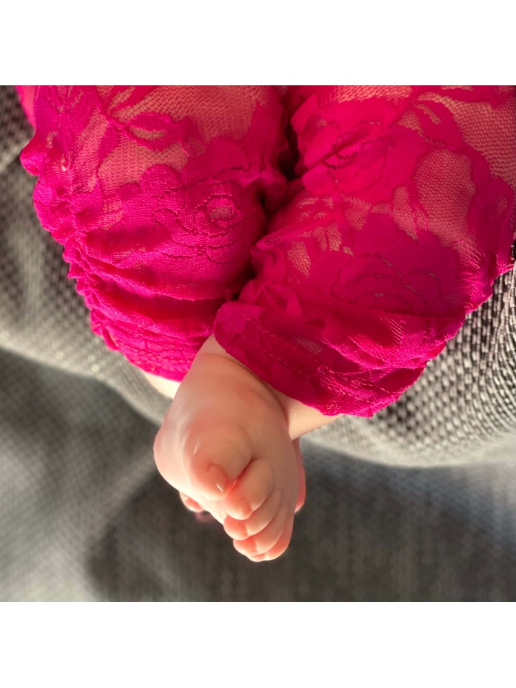 Baby Hot Pink Lace Leggings