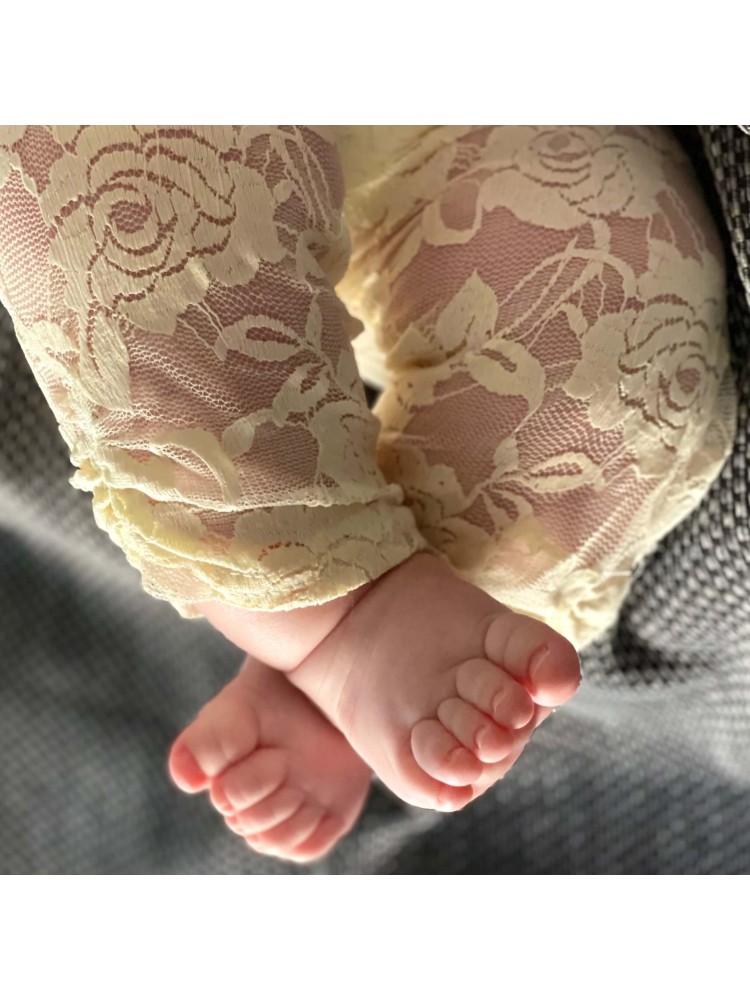 Baby Girl Cream Lace Leggings