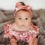 Baby floral romper dusty pink with headband