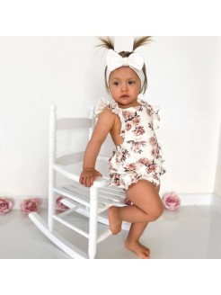 Floral Print Baby Girl Romper