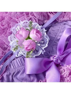 Baby Girl Lace Lavender Headband