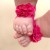 Baby barefoot sandals hot pink satin tulle flower