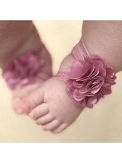Barefoot Sandals for Babies Dusty Pink