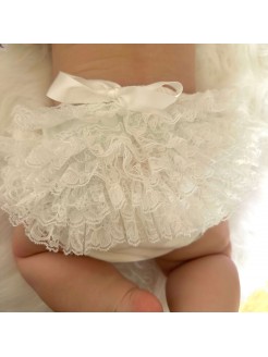 Baby Tutu Frilly Pants Ivory White