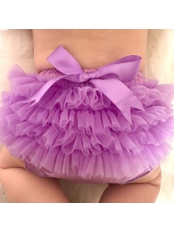 Baby Girl Frilly Pants Lavender Vintage