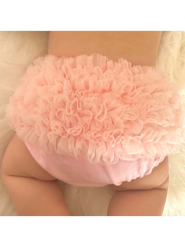 Baby Girl Ruffle Diaper Cover Pants Pale Pink Baby Girl Ruffle Diaper Cover Pants Pale Pink