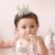 Baby Silver Crown Headband with Pearls and Crystals