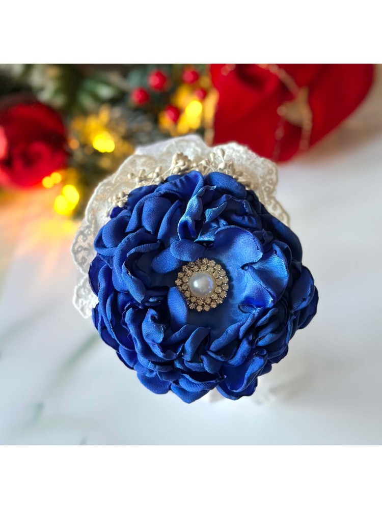 Blue Flower Headband For Girl