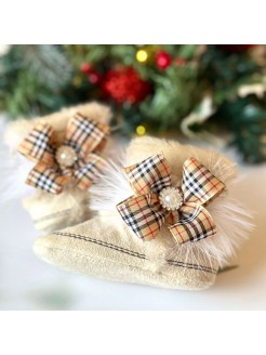 Personalized Baby Girl Boots Burberry Style