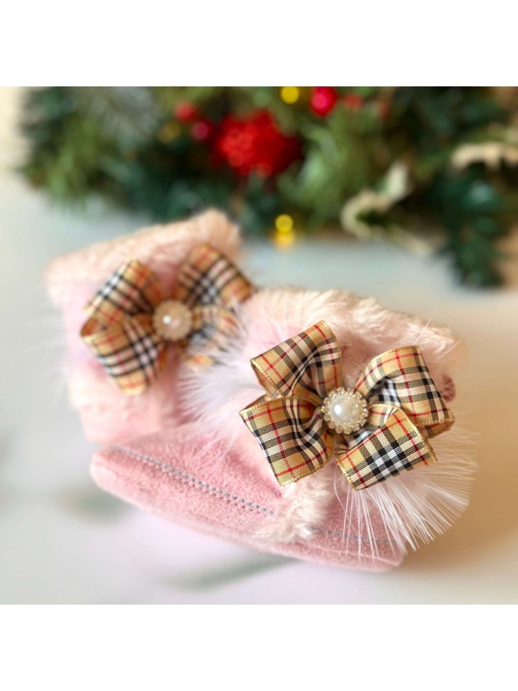 Personalized Baby Girl Pink Boots Burberry