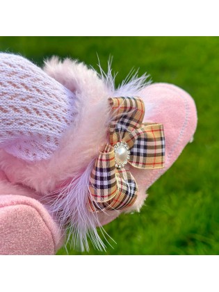 Personalized Baby Girl Pink Boots Burberry