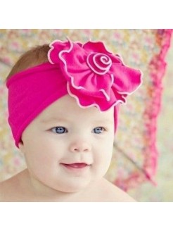 Very Soft Cotton Headband for Baby Fuchsia
