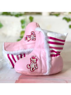 Teddy Bear Rhinestone Baby Boots