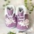 Baby Girls Boots Lace and Pearls Lavender