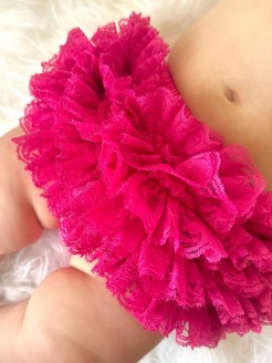 Baby Lace Tutu Bloomer Fuchsia