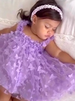 Baby Girl Butterfly Tulle Dress Lavender
