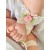 Baby girl barefoot sandals set White butterfly with pink