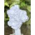 Baby christening headband White Satin and organza bouquet