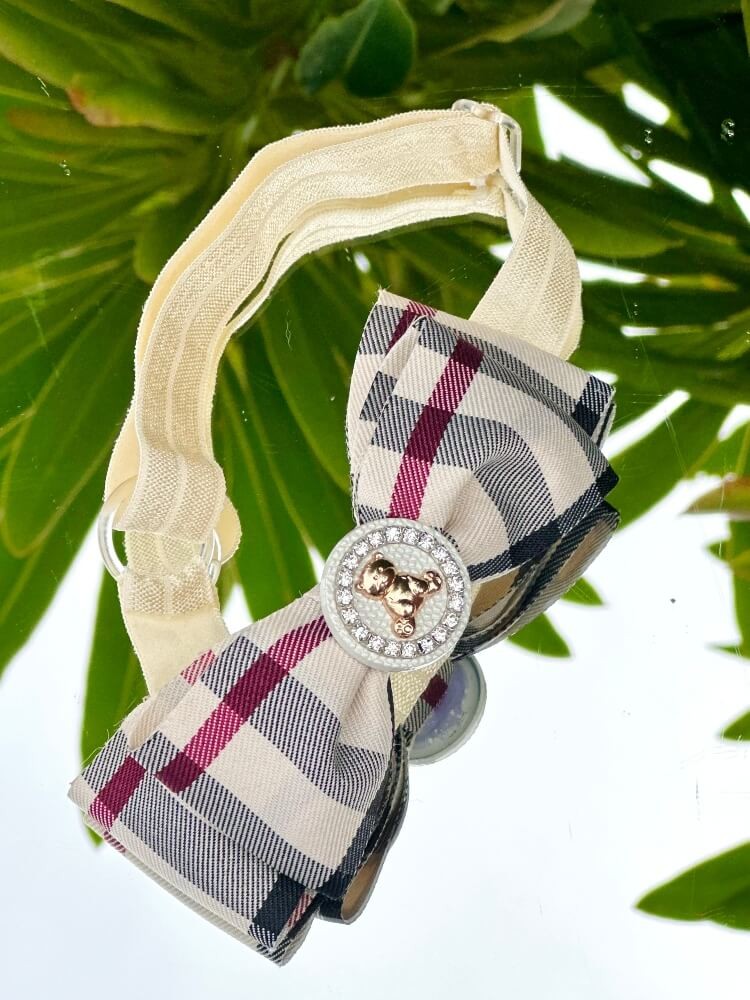 Teddy Bear Burberry Bow Headband