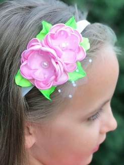 Handmade Baby Headband Pink Blossom
