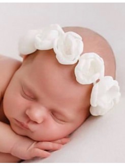 Newborn flowers crown headband Satin flowers