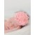 Coral frayed flower on soft wide lace headband