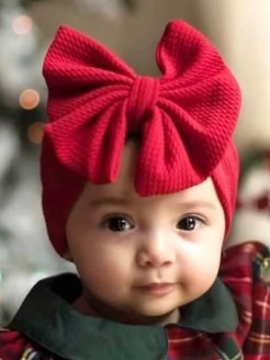Baby Girl Red Big Bow Headband