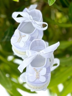Baby Girl Christening Shoes Butterfly