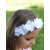 Flower Girl Crown Headband White Flowers