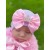 Newborn hospital hat pink crystal crown bow