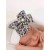 Newborn girl hospital hat with leopard bow