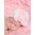 Newborn girl hospital hat Pink with chiffon bow
