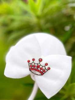 Newborn Girl Hospital Hat Red Crystal Crown