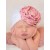 newborn baby girl hospital hat with satin flower