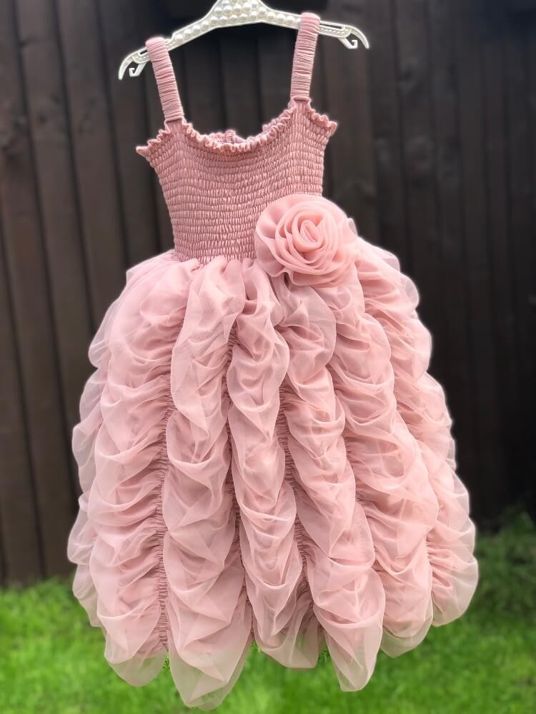 Girl Princess Dress Dusty Pink