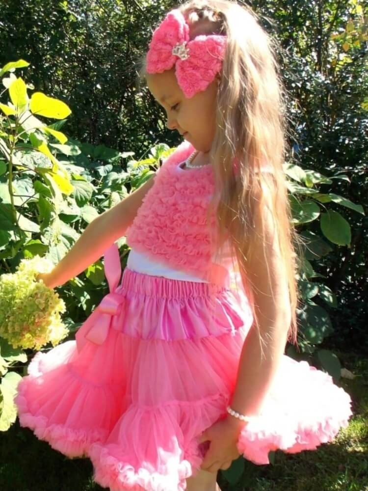 Baby Girl Birthday Skirt Tutu Coral Pink