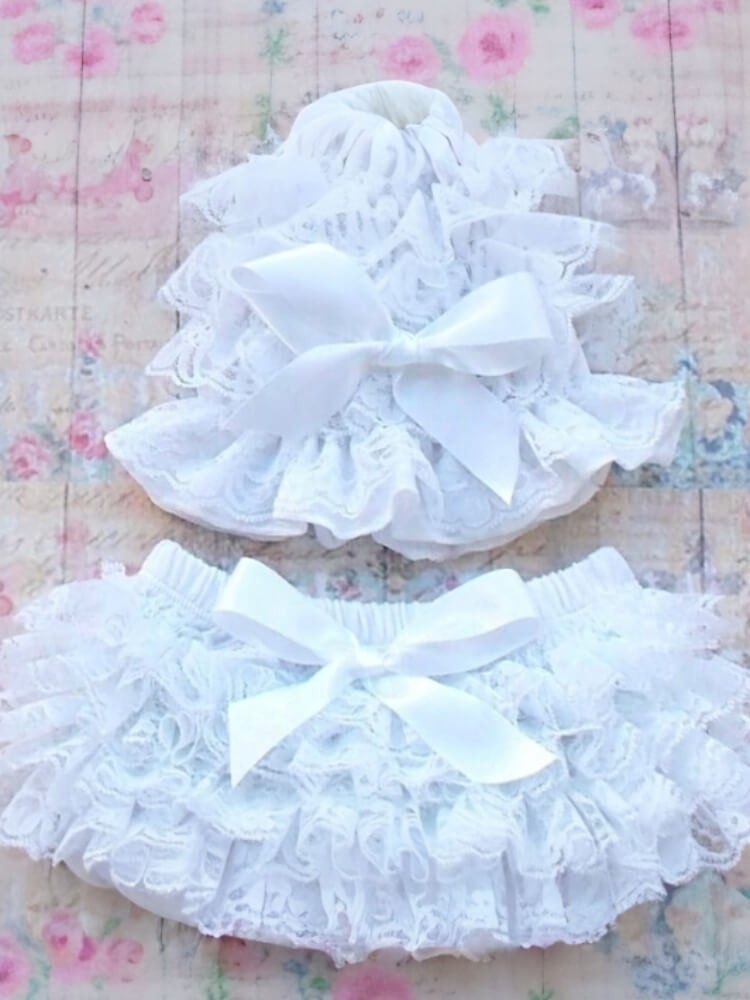 Baby Ruffle Tutu Bloomer Nappy Cover Aqua Lace