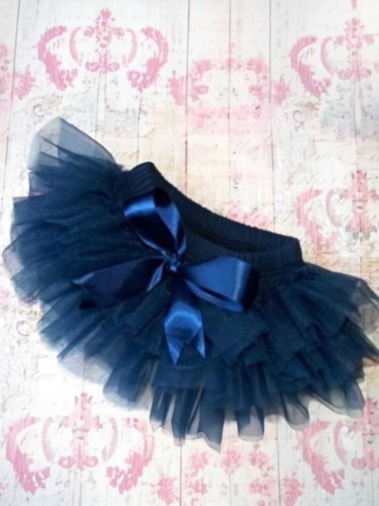 Baby Girl Navy Blue Diaper Cover Tutu