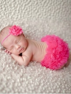 Baby Ruffle Bloomer Fuchsia With Headband