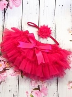 Baby Tutu Ruffle Bloomer Watermelon with Headband Set