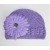 Crochet girl hat lavender daisy flower