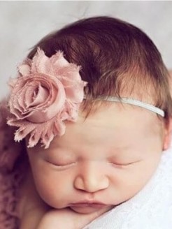 Baby Girl Headband Dusty Pink Shabby