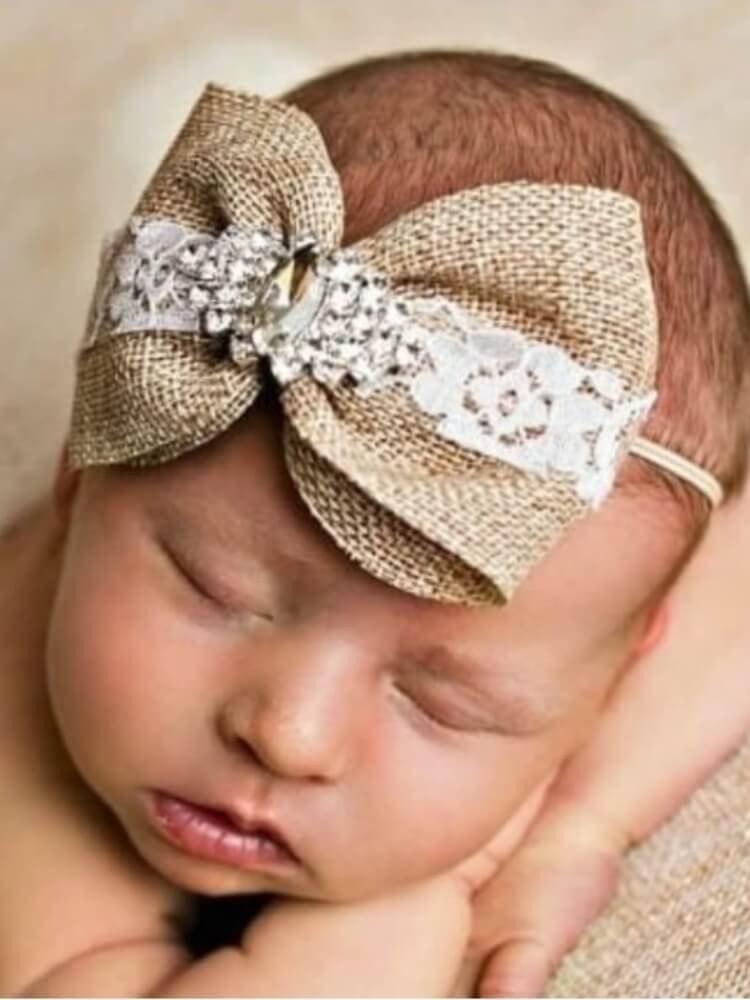 Baby girl headband Vintage bow