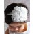 Baby girl headband White feather