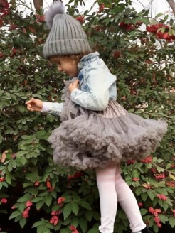 Girl Petti Skirt Tutu Grey