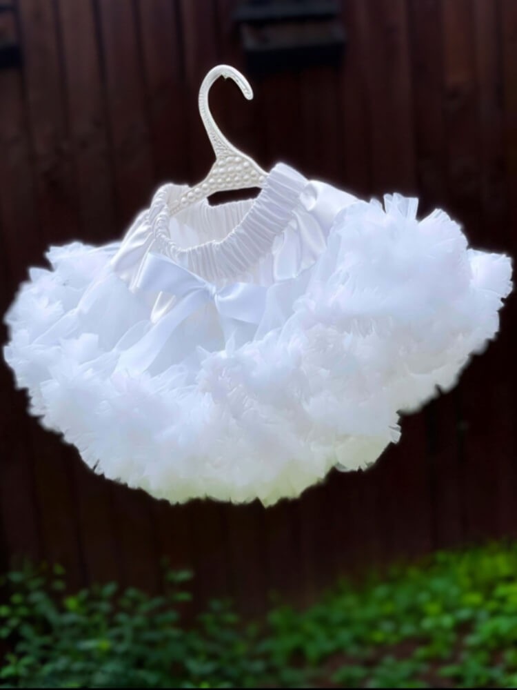 Baby Girl Birthday Petti Skirt Tutu White