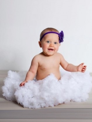 Baby Girl Birthday Petti Skirt Tutu White