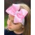 Girl Big Pink Bow Headband with Pearls