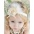 Baby Girl Headband Rose and Feathers