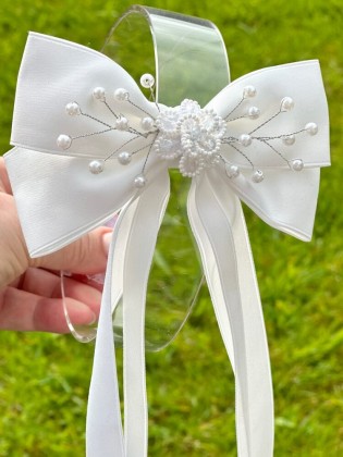 Long Taile Girl Communion Hair Bow